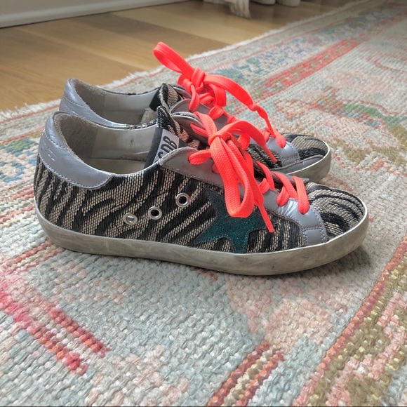 golden goose zebra sneakers